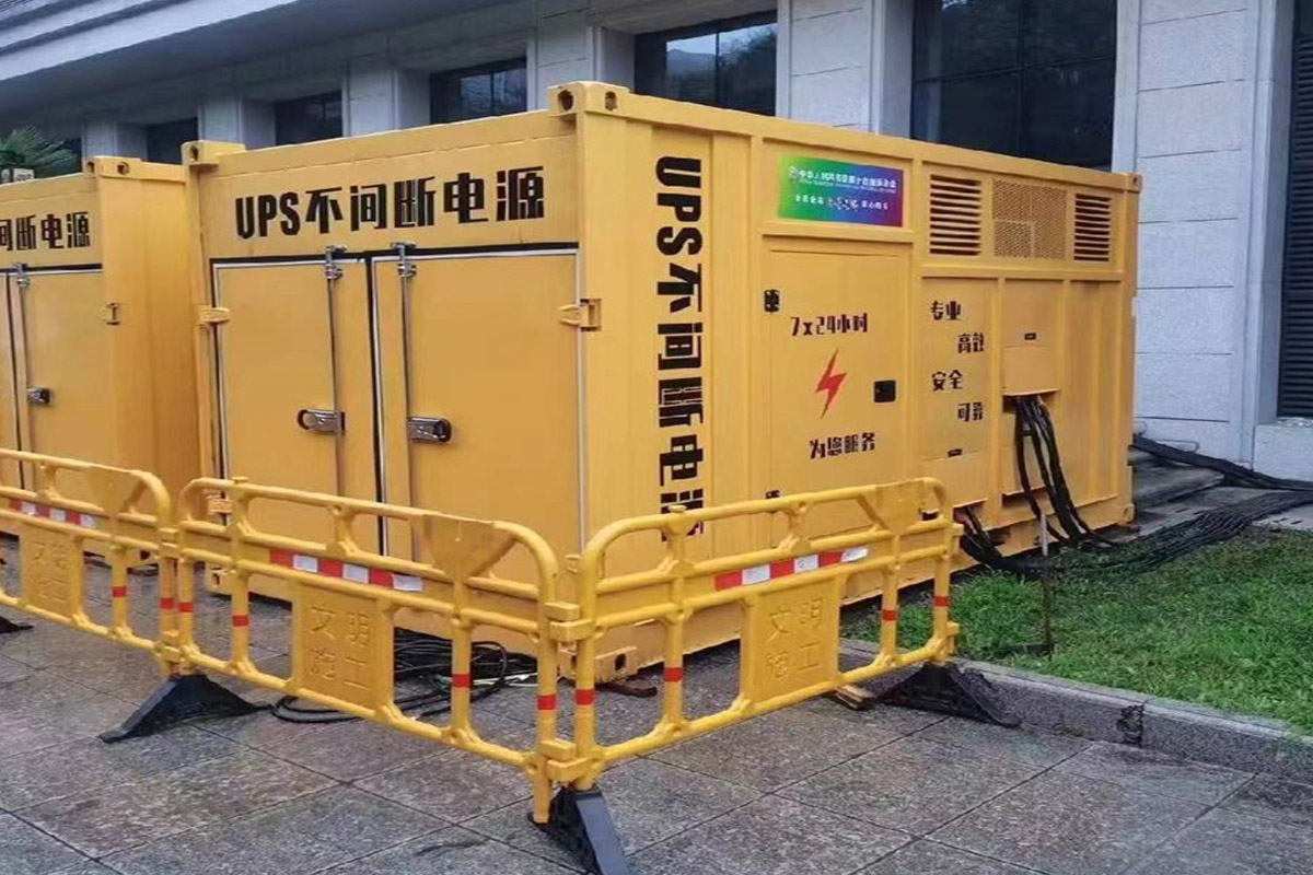武强发电机租赁施工现场
